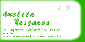 amelita meszaros business card